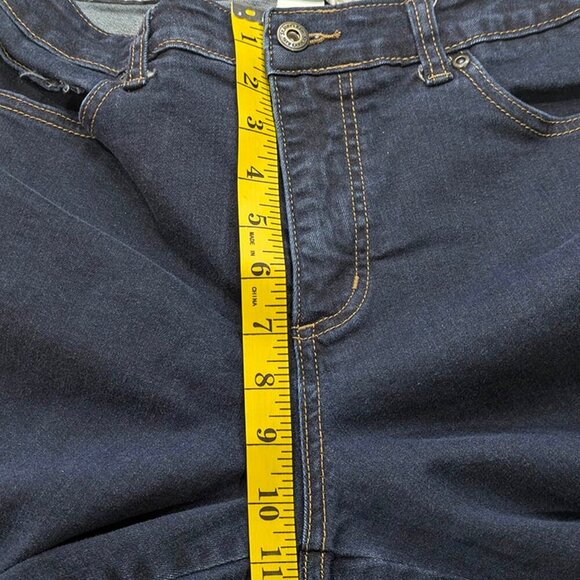 St John's Bay Jeans Womens 12 Boot Cut Blue Denim Mid Rise Stretch Medium Wash - Picture 6 of 13